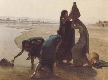 leon belly Femmes fellahs au bord du Nil (mk32) Spain oil painting art
